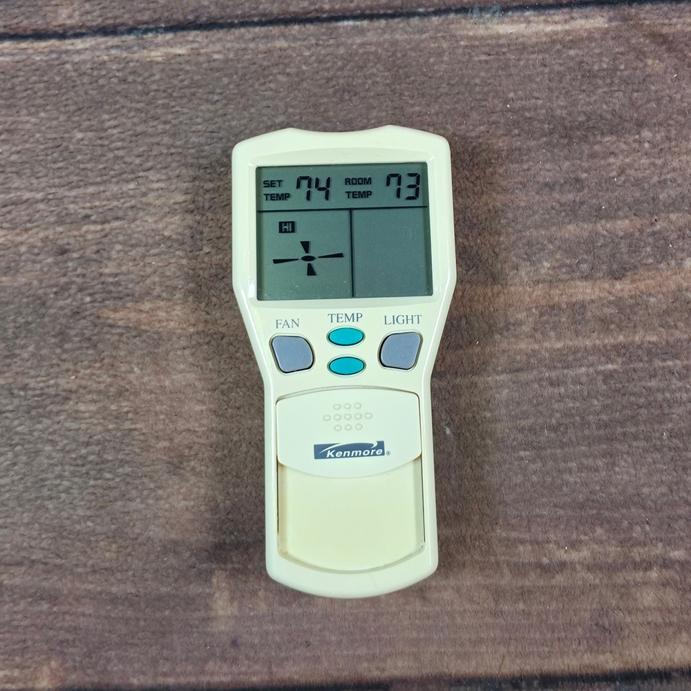 Kenmore Ceiling Fan Remote Control M8C204001 Cream Good LCD Display Temp Control